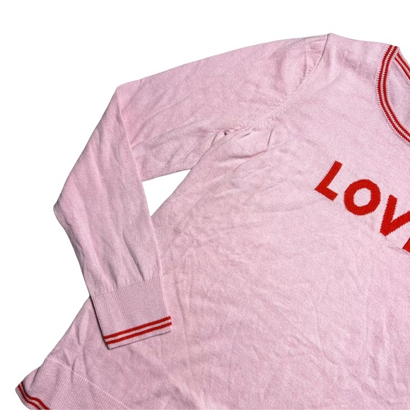 Old Navy Pink “Love” Lightweight Long Sleeve Pullover M - Picture 2 of 8